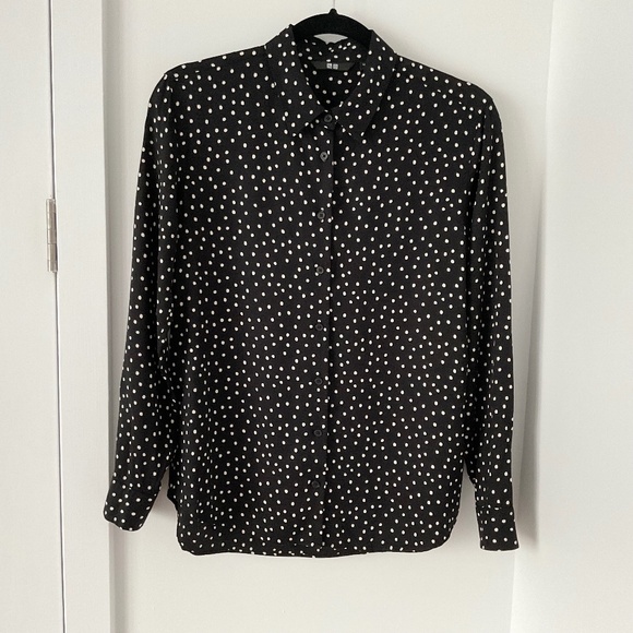 Uniqlo polka-dot rayon shirt size S - Picture 1 of 8